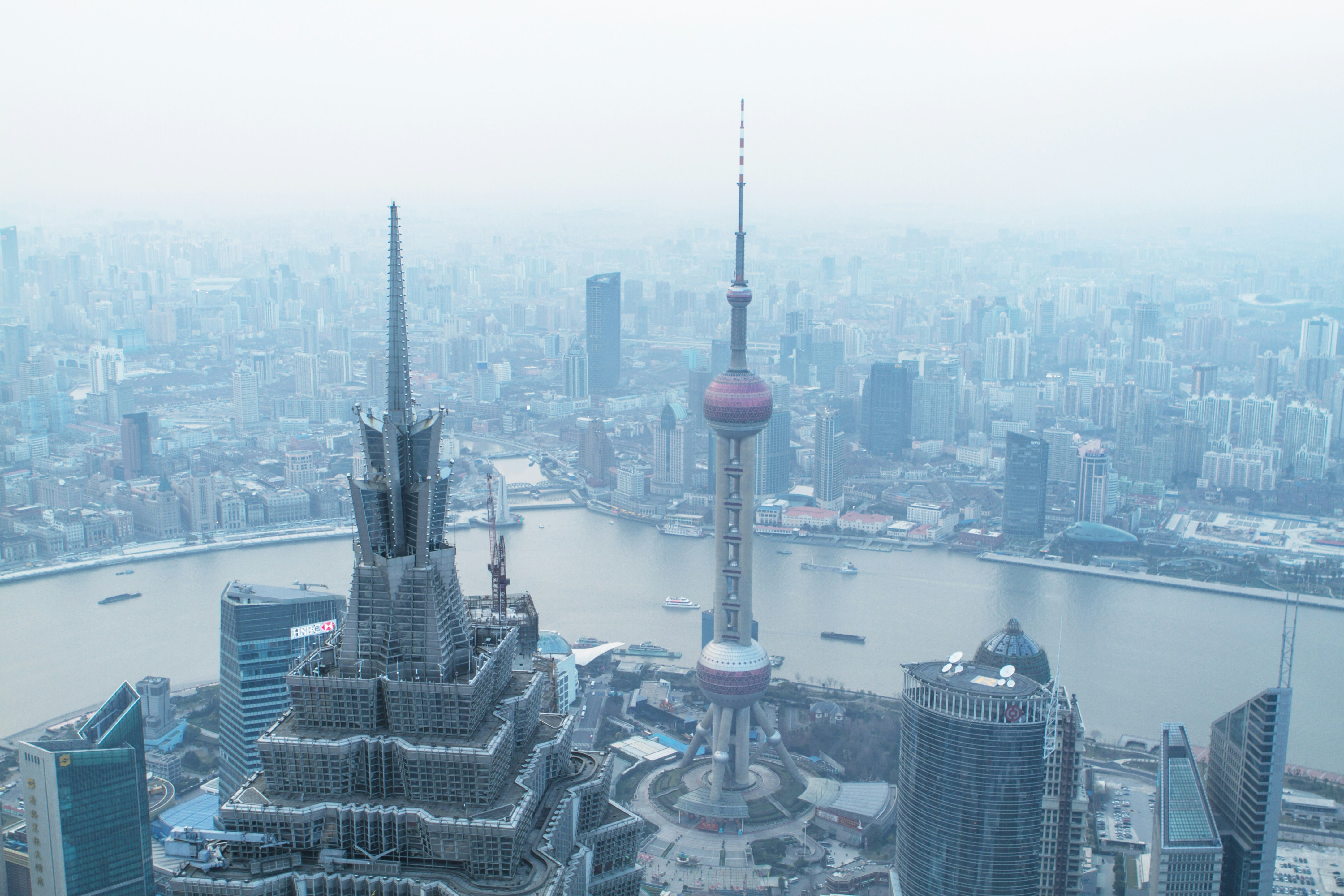 aerial photography of CN tower